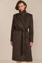 polished womens wool coat with functional patch pockets perfect for mastering a stylish business look
