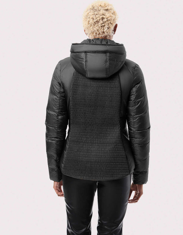 cool sustainable high quality clothes brand for winter season for women in black moto design