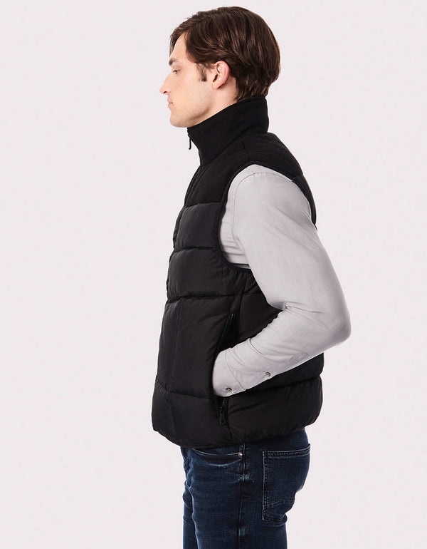 shop online ethically stylish winter vests for men made from sustainable and cruelty free materials
