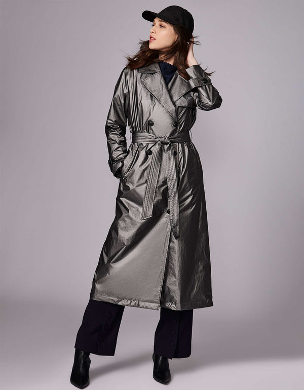womens below the knee length long coat for rainy weather from bernardo exclusive collection