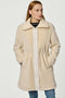 Plush Briarfield Sherpa Anorak featuring zip-up collar, cinched waist, and modern silhouette.