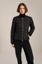 Lightweight packable quilted jacket with crew neckline, recycled insulation and zippered pockets.