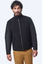 mens cityline jacket with minimalist design faux suede collar and side pockets perfect for cooler days