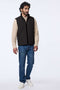 sleek black quilted vest for men with eco insulation two way zipper and water resistant finish