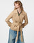 layer up effortlessly with this hip length cropped classic trench coat with belt