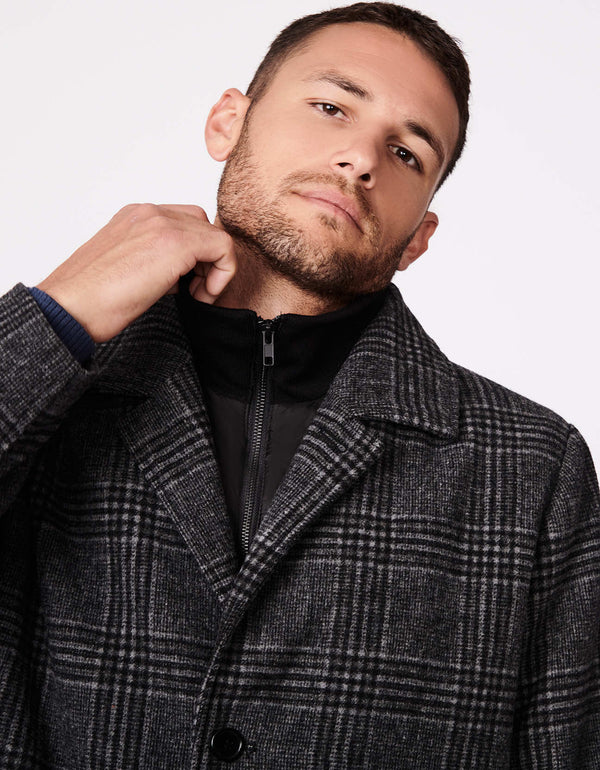warmest winter coat for men in plaid available in online shop Bernardo Fashions