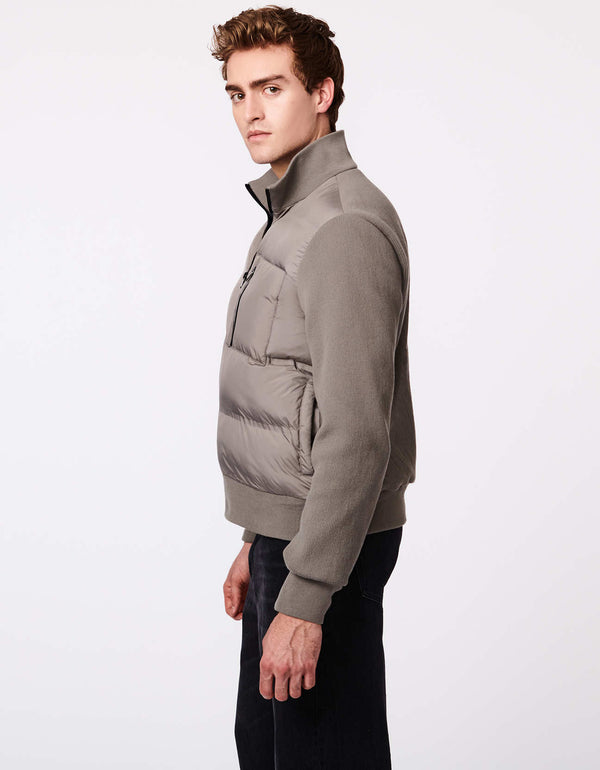 grey puffer jacket as mens outerwear for fall and winter