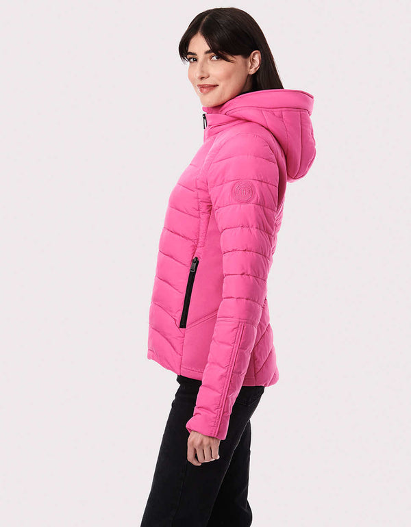neo active double up hooded puffer jacket that features a zip off bib design with a sustainable filler