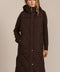 fashionable womans trendy puffer vest in black for winter season in a walker length with oversized fit for comfort