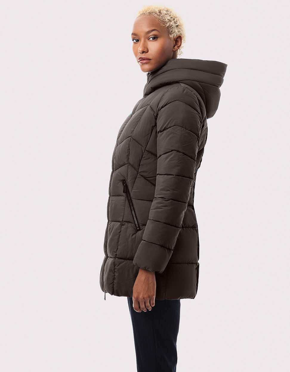 Bernardo ruffle puffer clearance coat