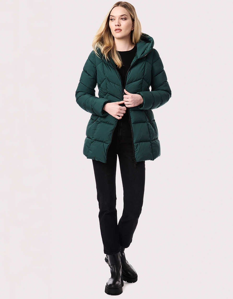 Naomi Faux Fur Jacket Dark Green - MINKPINK Official