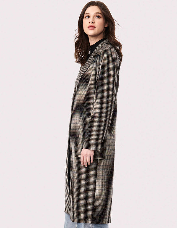 iconic houndstooth oversized wool coat perfect for on the go people who want to throw something on a whim