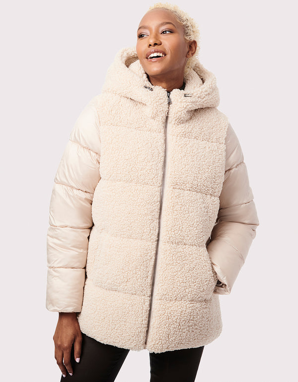 buy this winter puffer jacket with vegan fur body combines the best of winter outerwear for women