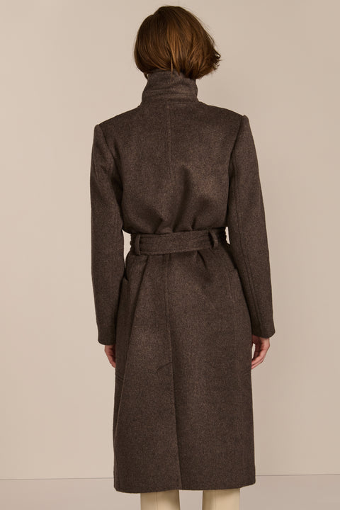 polished womens wool coat with functional patch pockets perfect for mastering a stylish business look
