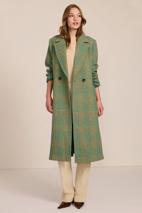 polished womens wool coat with functional patch pockets perfect for mastering a stylish business look