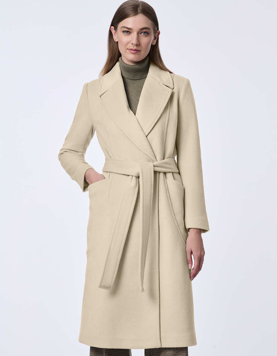 Soho Belted Wool Coat - Oatmilk