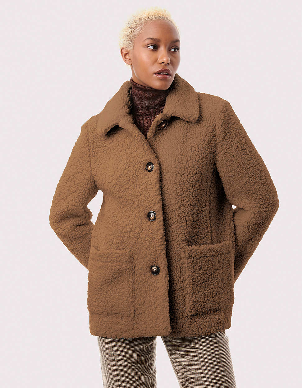 Womens Thick Warm Teddy Bear Pocket Fleece Jacket Coat Zip Up Outwear  Overcoat - Walmart.com