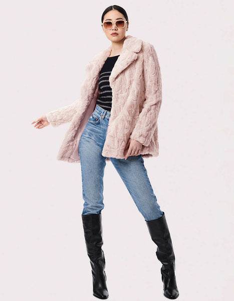 Hygge Chic Vegan Fur Jacket - Grey Fox - Bernardo