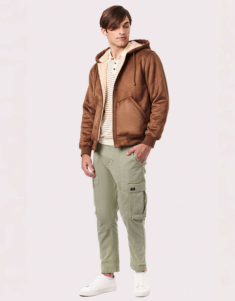 shop vegan fur updates the mens hoodie for a touch of luxe to a laid back look The casual jacket with drawstring hood is warm with a layer of lining