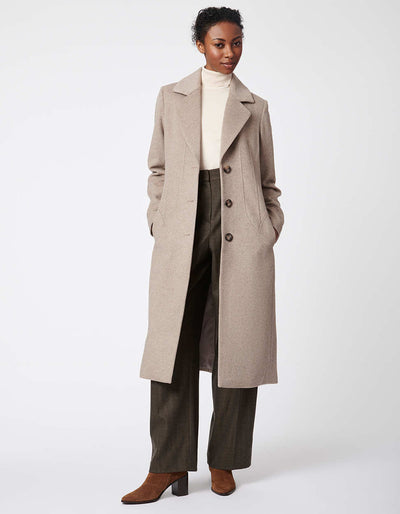 Classic long wool coat womens on sale