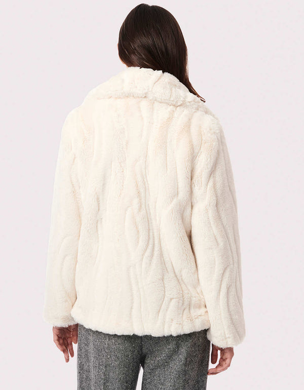 warm and comfortable fur jacket with hand pockets when its cold during winter and fall season