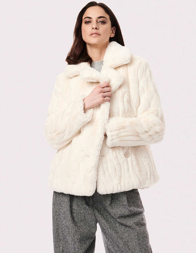 Ever New Hooded Faux Fur Coat