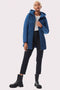  Shop womens puffer coats in walker lengths at Bernardo This one has crinkled texture smooth sleeves and sides a two way zipper and ample hood