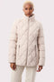 womens eggshells colored high quality outerwear that is functional yet futuristic from bernardo 2023