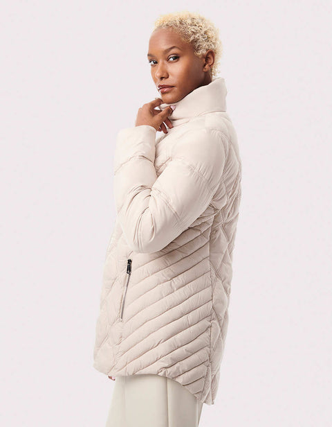 easy to care and iconic white puffer jacket that will save the turtles from plastic bottles  
