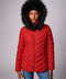 buy this womens puffer jacket has versatile sustainable style with detachable vegan fur trim on the hood Made from recycled materials