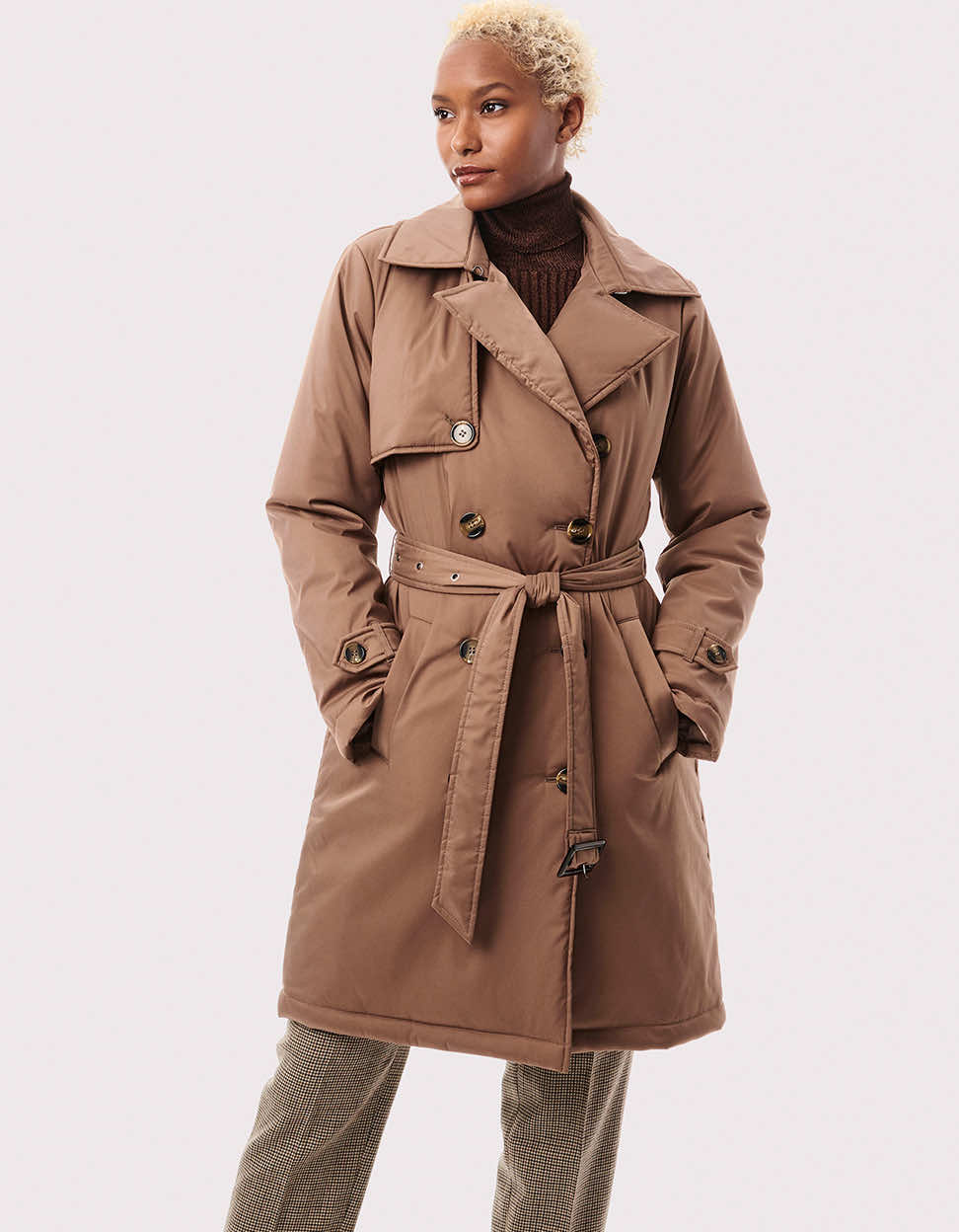 Puffer store trench coat