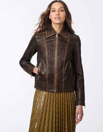 Vintage Leather Aviator sold Bomber jacket