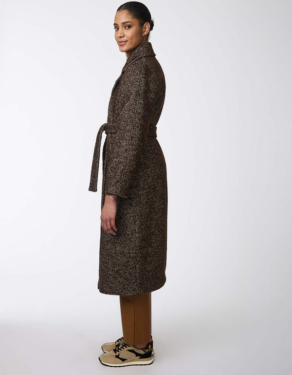 womens wrap wool coat is a modern belted coat style. Featuring a flattering silhouette to create a polished look.