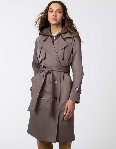 Double breasted raincoat womens best sale