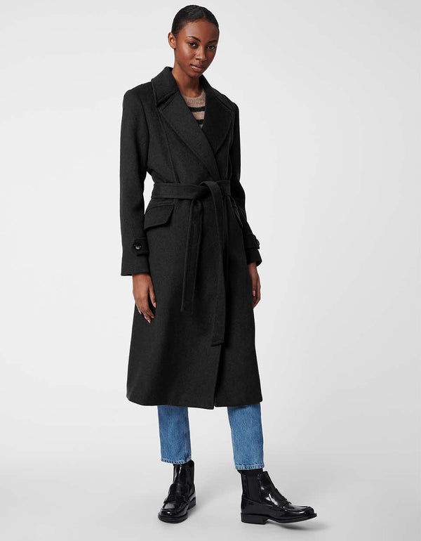 stylish belted wool coat with a tailored fit perfect for elevating your winter wardrobe for women