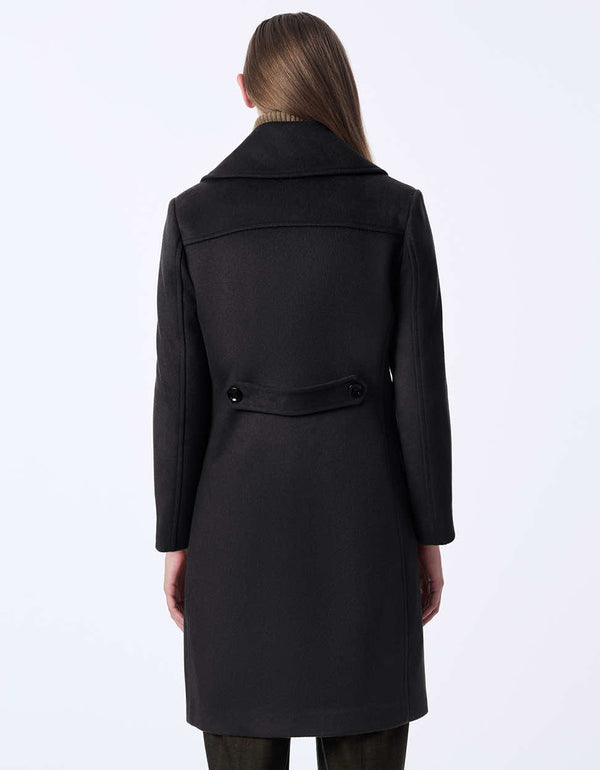 Women's Oversized Wool coat, a thigh-length double-breasted style for sophistication and warmth.