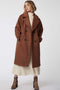 mid length brown classic wool coat for women exudes sophistication and relaxed fit silhouette for any occasion