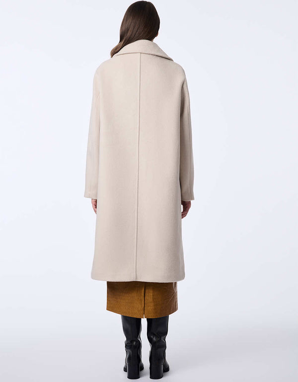 mid length brown classic wool coat for women exudes sophistication and relaxed fit silhouette for any occasion