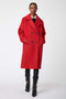 mid length red classic wool coat for women exudes sophistication and relaxed fit silhouette for any occasion