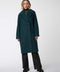 mid length teal classic wool coat for women exudes sophistication and relaxed fit silhouette for any occasion