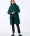 deep forest puffer coat with a double layer design and removable hood perfect for outerwear and cold weather protection