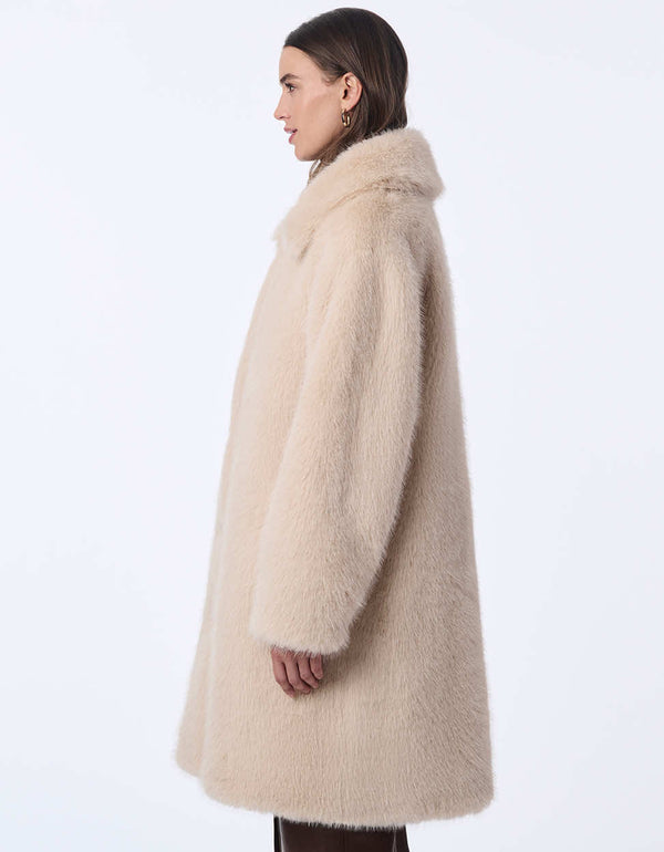 luxurious faux fur coat from ecofriendly materials perfect for high fashion looks or everyday wear