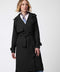 knee length cross over between a the classic trench coat and a modern rain coat for the modern woman