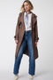 brown city friendly knee length trench coat for the on the go woman ready to brave the elements