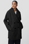fuzzy womens black winter coat offering classic style great for winter streetwear or polished work ensembles