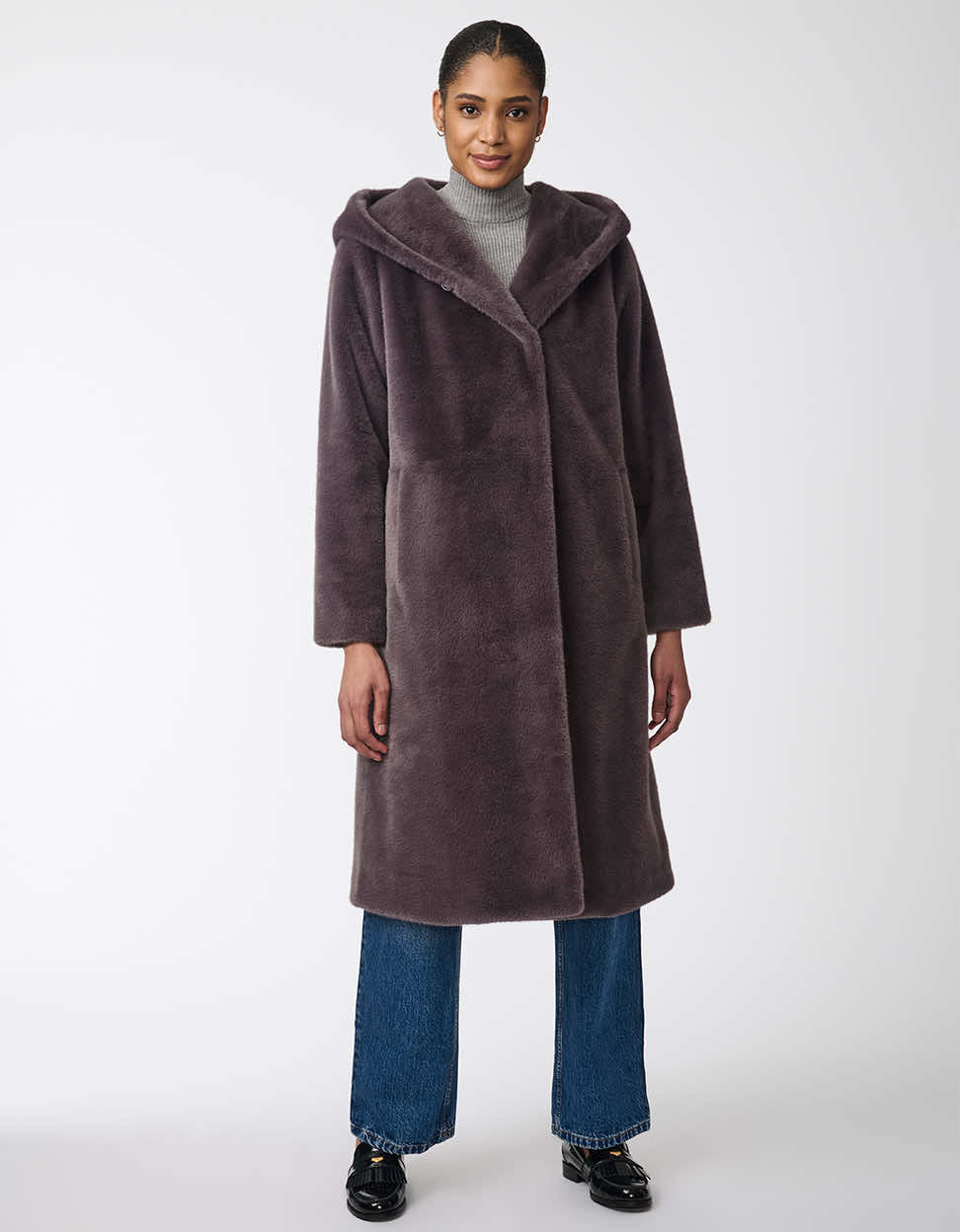 Bernardo hooded faux wrap coat hotsell