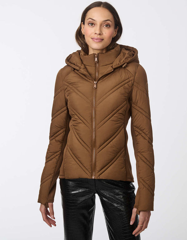 womens Puffer Jacket offers lightweight warmth and sporty style with recycled fill.