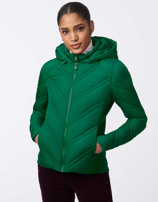 womens Puffer Jacket offers lightweight warmth and sporty style with recycled fill.