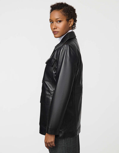 Sinclair Leather Shirt Jacket