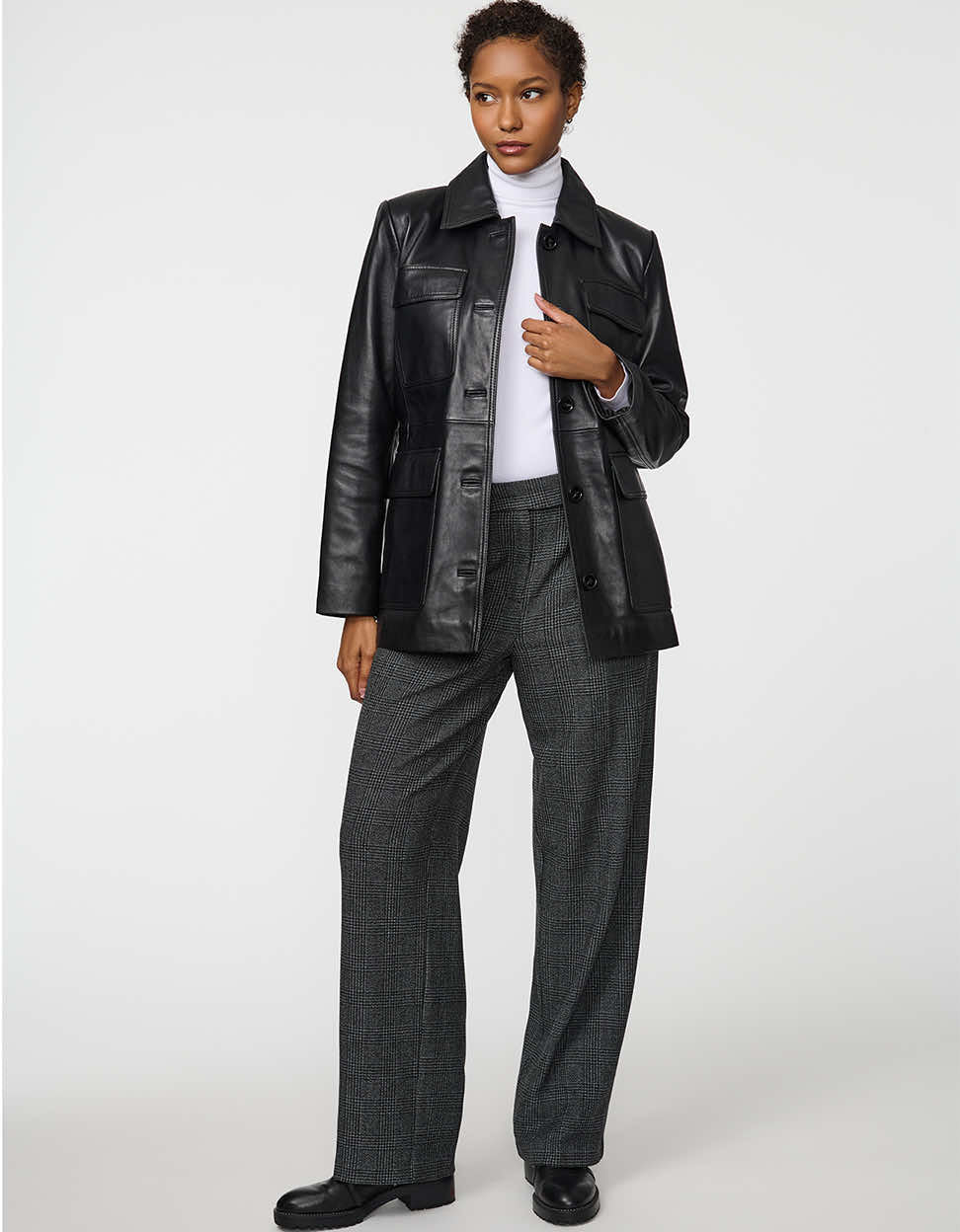 Sinclair Leather Shirt Jacket – Bernardo